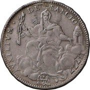 Italy 1/2 Scudo Pius VI 1777 II KM# 1210 AVXILIVM DE SANCTO 1777 coin reverse Italy 1/2 Scudo Pius VI 1777 II KM# 1210 AVXILIVM DE SANCTO 1777 coin reverse