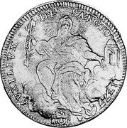 Italy 1/2 Scudo Pius VI 1777 III KM# 1213 AVXILIVM DE SANCTO 1777 coin reverse Italy 1/2 Scudo Pius VI 1777 III KM# 1213 AVXILIVM DE SANCTO 1777 coin reverse