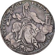 Italy 1/2 Scudo Pius VII 1802 R III KM# 1247 AVXILIUM DE SANCTO 1802 GIIAMERAN coin reverse Italy 1/2 Scudo Pius VII 1802 R III KM# 1247 AVXILIUM DE SANCTO 1802 GIIAMERAN coin reverse