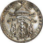 Italy 1/2 Scudo Sede Vacante 1823 B MDCCCXXIII (1823)-II KM# 1291 SEDE VACANTE MDCCCXXIII. coin obverse Italy 1/2 Scudo Sede Vacante 1823 B MDCCCXXIII (1823)-II KM# 1291 SEDE VACANTE MDCCCXXIII. coin obverse
