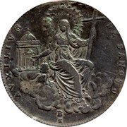 Italy 1/2 Scudo Sede Vacante (1829) B MDCCCXIX KM# 1302 AVXILIVM DE SANCTO R SC coin reverse Italy 1/2 Scudo Sede Vacante (1829) B MDCCCXIX KM# 1302 AVXILIVM DE SANCTO R SC coin reverse