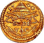 Italy 1/2 Scudo D'oro Annibale Albani 1740 KM# 937 SEDE VAC coin obverse Italy 1/2 Scudo D'oro Annibale Albani 1740 KM# 937 SEDE VAC coin obverse