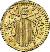 Italy 1/2 Scudo D'oro Benedict XIV 1751 MDCCLI KM# 973 MDC CLI coin obverse Italy 1/2 Scudo D'oro Benedict XIV 1751 MDCCLI KM# 973 MDC CLI coin obverse