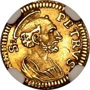 Italy 1/2 Scudo D'oro (Benedict XIV) KM# 939 S PETRVS coin reverse Italy 1/2 Scudo D'oro (Benedict XIV) KM# 939 S PETRVS coin reverse
