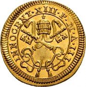 Italy 1/2 Scudo D'oro Innocent XIII ND (1724) ND(1724)-III KM# 803 INNOCENT XIII P M A III coin obverse Italy 1/2 Scudo D'oro Innocent XIII ND (1724) ND(1724)-III KM# 803 INNOCENT XIII P M A III coin obverse