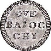 Italy 2 Baiocchi (Muraiola) Pius VI 1794 KM# 1220 DVE BAIOC CHI coin reverse Italy 2 Baiocchi (Muraiola) Pius VI 1794 KM# 1220 DVE BAIOC CHI coin reverse