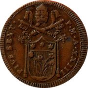 Italy 2 Baiocchi (Muraiola) Pius VI 1797 XXIII KM# 1226.2 PIVS SEXT P M A XXIII coin obverse Italy 2 Baiocchi (Muraiola) Pius VI 1797 XXIII KM# 1226.2 PIVS SEXT P M A XXIII coin obverse