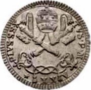 Italy 2 Carlini Pius VI 1794 XX KM# 1215 PIVS SEX TVS P M A XX coin obverse Italy 2 Carlini Pius VI 1794 XX KM# 1215 PIVS SEX TVS P M A XX coin obverse