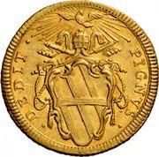 Italy 2 Zecchino Clement XII 1731 ND(1731)-II KM# 855 CLEMENS XII PONT M AN II coin obverse Italy 2 Zecchino Clement XII 1731 ND(1731)-II KM# 855 CLEMENS XII PONT M AN II coin obverse
