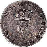 Italy 5 Soldi Maria Luigia 1830 C# 26 PER LA GR.DI DIO D DI PARMA P G 5 SOLDI coin reverse Italy 5 Soldi Maria Luigia 1830 C# 26 PER LA GR.DI DIO D DI PARMA P G 5 SOLDI coin reverse