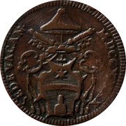 Italy Baiocco Clement XII 1740 X KM# 920 SEDE VACAN MDCCXXXX coin obverse Italy Baiocco Clement XII 1740 X KM# 920 SEDE VACAN MDCCXXXX coin obverse