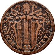 Italy Baiocco Benedict XIV 1752 XII KM# 1178 BENED XIV PON M A XII coin obverse Italy Baiocco Benedict XIV 1752 XII KM# 1178 BENED XIV PON M A XII coin obverse