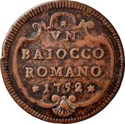 Italy Baiocco Benedict XIV 1752 XII KM# 1178 VN BAIOCCO ROMANO 1752 coin reverse Italy Baiocco Benedict XIV 1752 XII KM# 1178 VN BAIOCCO ROMANO 1752 coin reverse