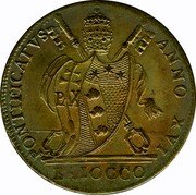 Italy Baiocco Pius VII With mintmark 1816 B MDCCCXVI (1816)-XVI KM# 1279 PONTIFICATVS ANNO XVI BAIOCCO coin obverse Italy Baiocco Pius VII With mintmark 1816 B MDCCCXVI (1816)-XVI KM# 1279 PONTIFICATVS ANNO XVI BAIOCCO coin obverse