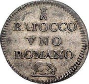 Italy Baiocco Clement XIII ND KM# 1185 BAIOCCO VNO ROMANO coin reverse Italy Baiocco Clement XIII ND KM# 1185 BAIOCCO VNO ROMANO coin reverse