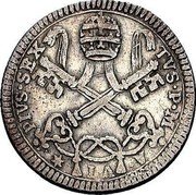 Italy Carlino Pius VI 1780 VI KM# 1212.1 PIVS SEX TVS P M A VI coin obverse Italy Carlino Pius VI 1780 VI KM# 1212.1 PIVS SEX TVS P M A VI coin obverse