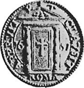 Italy Doppia Scudo D'oro Innocent X 1651 VII KM# 257 ROMA... coin reverse Italy Doppia Scudo D'oro Innocent X 1651 VII KM# 257 ROMA... coin reverse