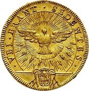 Italy Doppia Scudo D'oro Annibale Albani Sede Vacante. Piedfort 1721 KM# 786 .VBI. ERANT. SEDENTES. coin reverse Italy Doppia Scudo D'oro Annibale Albani Sede Vacante. Piedfort 1721 KM# 786 .VBI. ERANT. SEDENTES. coin reverse