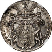 Italy Doppio Giulio (1/5 Scudo) Bartolomeo Pacca 1823 B KM# 1823 SEDE VACANTE MDCCXXIII coin obverse Italy Doppio Giulio (1/5 Scudo) Bartolomeo Pacca 1823 B KM# 1823 SEDE VACANTE MDCCXXIII coin obverse