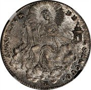 Italy Doppio Giulio (1/5 Scudo) Bartolomeo Pacca 1823 B KM# 1823 AVXILIVM DE SANCTO B coin reverse Italy Doppio Giulio (1/5 Scudo) Bartolomeo Pacca 1823 B KM# 1823 AVXILIVM DE SANCTO B coin reverse