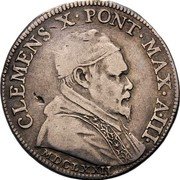 Italy Giulio Clement X 1672 MDCLXXII (1672)-III KM# 352 CLEMENS X ONT MAX A III MDCLXXII coin obverse Italy Giulio Clement X 1672 MDCLXXII (1672)-III KM# 352 CLEMENS X ONT MAX A III MDCLXXII coin obverse