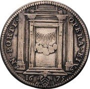 Italy Giulio Clement X 1675 KM# 361 IN PORTIS OPERA EIVS 16 75 coin reverse