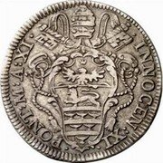 Italy Giulio Innocent XI 1686 XI KM# 478 INNOCEN XI PONT M A XI coin obverse Italy Giulio Innocent XI 1686 XI KM# 478 INNOCEN XI PONT M A XI coin obverse