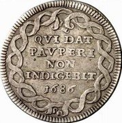 Italy Giulio Innocent XI 1686 XI KM# 478 QVI DAT PAVPERI NON INDIGEBIT 1686 coin reverse Italy Giulio Innocent XI 1686 XI KM# 478 QVI DAT PAVPERI NON INDIGEBIT 1686 coin reverse