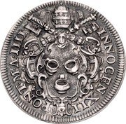 Italy Giulio Innocent XII 1694 (16)94-IIII KM# 574 INNOCEN XII PONT M A IIII coin obverse Italy Giulio Innocent XII 1694 (16)94-IIII KM# 574 INNOCEN XII PONT M A IIII coin obverse