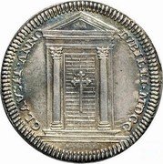 Italy Giulio Clement XI 1700 MDCC KM# 643 CLAVSIT ANNO IVBILEI MDCC coin reverse Italy Giulio Clement XI 1700 MDCC KM# 643 CLAVSIT ANNO IVBILEI MDCC coin reverse