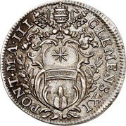 Italy Giulio Clement XI 1703 II KM# 661 CLEMENS XI PONT M A III coin obverse Italy Giulio Clement XI 1703 II KM# 661 CLEMENS XI PONT M A III coin obverse
