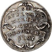 Italy Giulio Clement XI 1703 II KM# 661 SI AFFLVANT NOLITE COR APPONERE 1703 coin reverse Italy Giulio Clement XI 1703 II KM# 661 SI AFFLVANT NOLITE COR APPONERE 1703 coin reverse