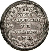 Italy Giulio Clement XI 1704 IIII KM# 668 NOLI LABORARE VT DITERIS 1704 coin reverse Italy Giulio Clement XI 1704 IIII KM# 668 NOLI LABORARE VT DITERIS 1704 coin reverse