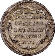 Italy Giulio Innocent XIII 1721 KM# 781 SACROSAN BASILICAE LATERAN POSSESS 1721 coin reverse Italy Giulio Innocent XIII 1721 KM# 781 SACROSAN BASILICAE LATERAN POSSESS 1721 coin reverse