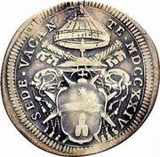 Italy Giulio Cardinal Annibale Albani 1724 MDCCXXIV KM# 796 SEDE VACAN TE MDCCXXIV coin obverse Italy Giulio Cardinal Annibale Albani 1724 MDCCXXIV KM# 796 SEDE VACAN TE MDCCXXIV coin obverse