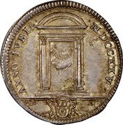 Italy Giulio Benedict XIII 1725 MDCCXXV-I KM# 809 ANNO IVBIL MDCCXXV coin reverse Italy Giulio Benedict XIII 1725 MDCCXXV-I KM# 809 ANNO IVBIL MDCCXXV coin reverse
