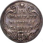 Italy Giulio Benedict XIII 1728 1728-V KM# 818 IN CHARITATE MVLTIPLI CABITVR 17 28 coin reverse Italy Giulio Benedict XIII 1728 1728-V KM# 818 IN CHARITATE MVLTIPLI CABITVR 17 28 coin reverse