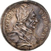 Italy Giulio Clement XII 1735 1735-V KM# 858 CLEMENS XII P M A V coin obverse Italy Giulio Clement XII 1735 1735-V KM# 858 CLEMENS XII P M A V coin obverse