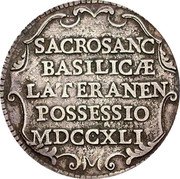 Italy Giulio Benedict XIV 1741 MDCCXLI KM# 972 SACROSANC BASILICAE LATERANEN POSSESSIO MDCCXLI coin reverse