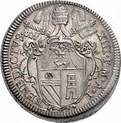 Italy Giulio Benedict XIII 1724 KM# 797 BENEDICTVS XIII P M A I coin obverse Italy Giulio Benedict XIII 1724 KM# 797 BENEDICTVS XIII P M A I coin obverse