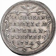 Italy Giulio Benedict XIII 1724 KM# 797 SACROSAN BASILICAE LATERAN POSSESS coin reverse Italy Giulio Benedict XIII 1724 KM# 797 SACROSAN BASILICAE LATERAN POSSESS coin reverse