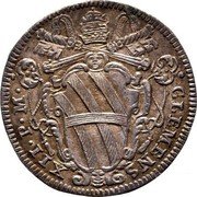 Italy Giulio Clement XII 1730 KM# 835 CLEMENS XII I M coin obverse Italy Giulio Clement XII 1730 KM# 835 CLEMENS XII I M coin obverse