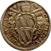 Italy Giulio Clement XII ND (1734) ND(1734)-IV KM# 846 CLEMENS XII PONT M A V coin obverse Italy Giulio Clement XII ND (1734) ND(1734)-IV KM# 846 CLEMENS XII PONT M A V coin obverse