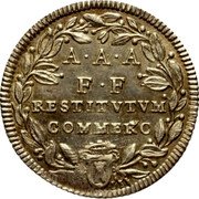 Italy Giulio Clement XII ND (1734) ND(1734)-IV KM# 846 A A A F F RESTITVTVM COMMERC coin reverse Italy Giulio Clement XII ND (1734) ND(1734)-IV KM# 846 A A A F F RESTITVTVM COMMERC coin reverse