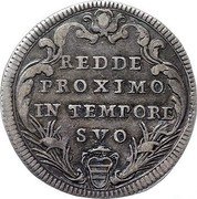 Italy Giulio Clement XI ND (1712) XII KM# 747 REDDE PROXIMO IN TEMPORE SVO coin reverse Italy Giulio Clement XI ND (1712) XII KM# 747 REDDE PROXIMO IN TEMPORE SVO coin reverse