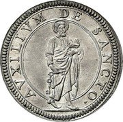 Italy Giulio Clement IX. ND KM# 306 AVXILIVS DE SANCTO coin reverse Italy Giulio Clement IX. ND KM# 306 AVXILIVS DE SANCTO coin reverse