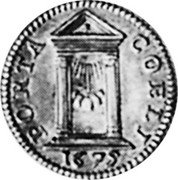 Italy Grosso Clement X 1675 KM# 360 PORTA COELI 1675 coin reverse Italy Grosso Clement X 1675 KM# 360 PORTA COELI 1675 coin reverse