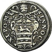 Italy Grosso Innocent XI 1685 KM# 465 INNOC XI PO M coin obverse Italy Grosso Innocent XI 1685 KM# 465 INNOC XI PO M coin obverse