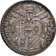 Italy Grosso Clement XIII 1758 I KM# 978 CLEM XIII PON M A I coin obverse Italy Grosso Clement XIII 1758 I KM# 978 CLEM XIII PON M A I coin obverse