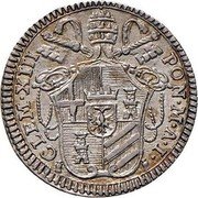 Italy Grosso Clement XIII 1758 I KM# 977 CLEM XIII PON M A I coin obverse Italy Grosso Clement XIII 1758 I KM# 977 CLEM XIII PON M A I coin obverse